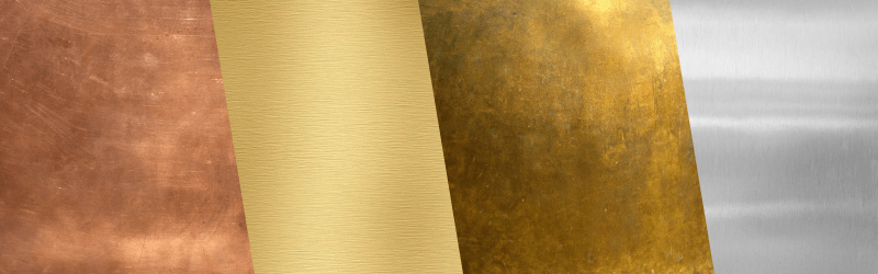 Decorative metal surfaces