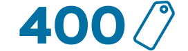 400 new product catagories annually Icon