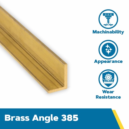 Brass Angle – 385 (Architectural Brass, UNS C38500 )