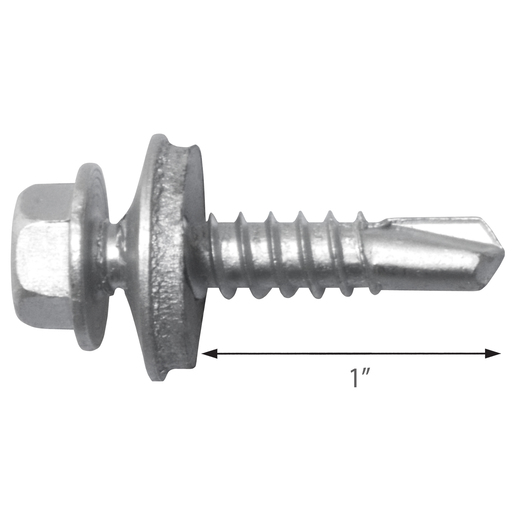 Order 1" Galvanized Hex-Head Metal Screws with EPDM Washers Online