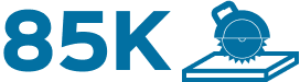 85,000 different cut sizes Icon