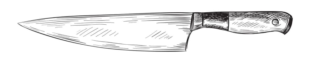 Illustration of a variety of knives