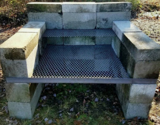 Photo of our third example of a cinderblock grill