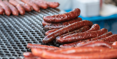An example of a perforated sheet grill