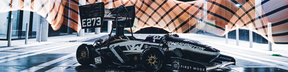 Glamour shot of the FSAE motorsports car