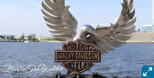 Full sized of barbies harley davidson suclpture