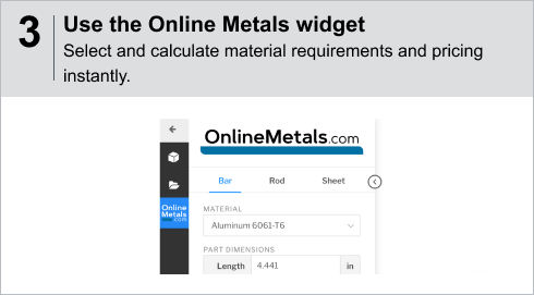 paperless Viewer Step3 - Use Onlinemetals widget