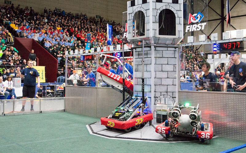 First robotics competiotion in action