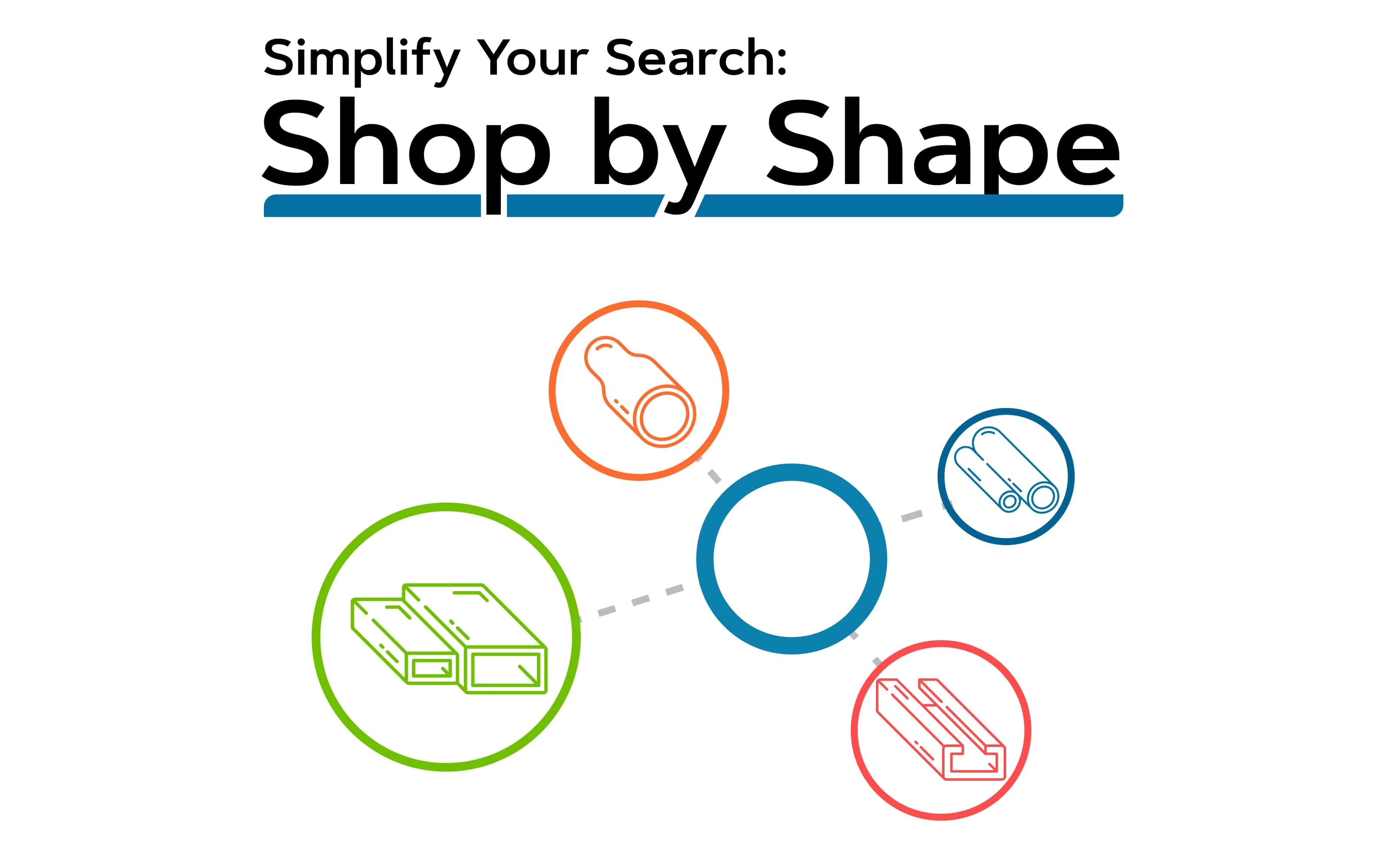 Online metals shop by shape hero image for mobile
