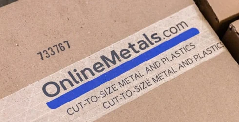 Online metals package on its way to shipping