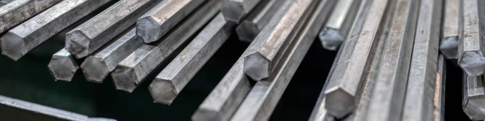 Steel Bars stacked ontop of eachother