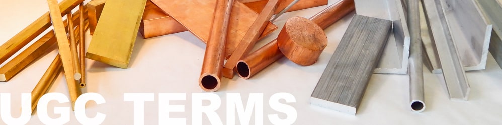 Various metal products laid out on a table