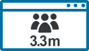 3.3 million users icon